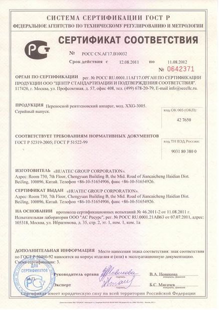 КИТАЙ HUATEC GROUP CORPORATION Сертификаты